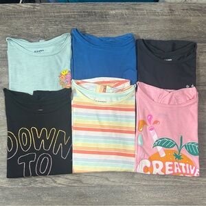 (0060) Girls: 14/16 Old Navy Short Sleeved Shirts Bundle- X5